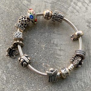 Pandora Bracelet + 13 CHARMS